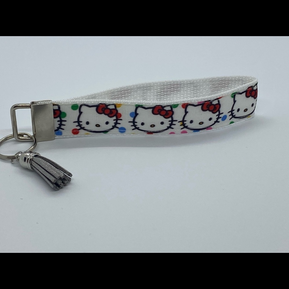 Handmade hello kitty inspired Keychain